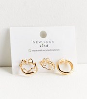 New Look 6 Pack Gold Squiggle Rings